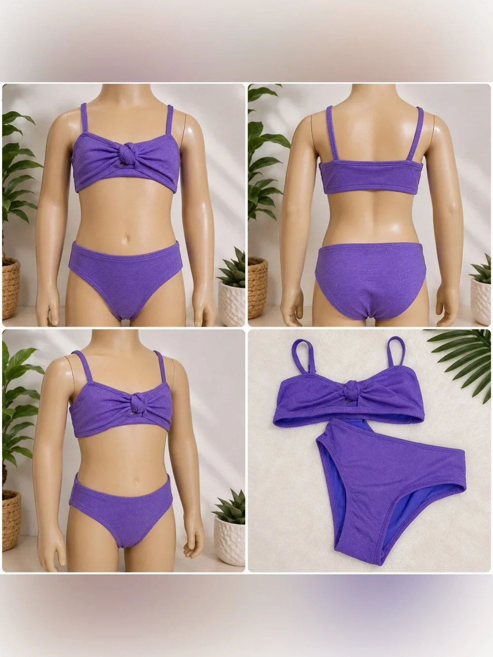Target Purple Knot-Front Two-Piece Girls' Swim Bikini